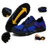 ABAO Hiking Shoes Men Women Outdoor Sports Shoes Non-Slip Breathable Sneakers Low Top Walking Shoes for Outdoor Trailing Trekking Walking Climbing Travel Lightweight Blue 13.5 Women/12 Men view 2