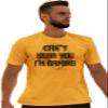 Go All Out XXXXX-Large Gold Adult Can't Hear You I'm Gaming Funny Gamers T-Shirt view 1