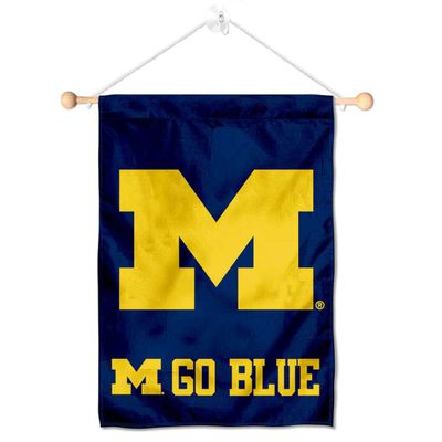 Michigan Team University Wolverines Go Blue Banner for Windows Doors and Walls
