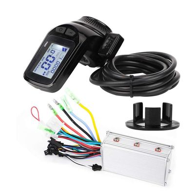 Motor Brushless Controller, 48V 350W Motor Controller LCD Display Thumb Throttle Panel Electric Scooter Brushless Controller Kit