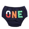Baby Boy First 1st Birthday Cake Smash Outfit One Diaper Cover Shorts Pants Y-back Suspenders Bow Tie Crown Headband 4pcs Clothes Set Party Photo Props Navy Blue 12-18M view 2