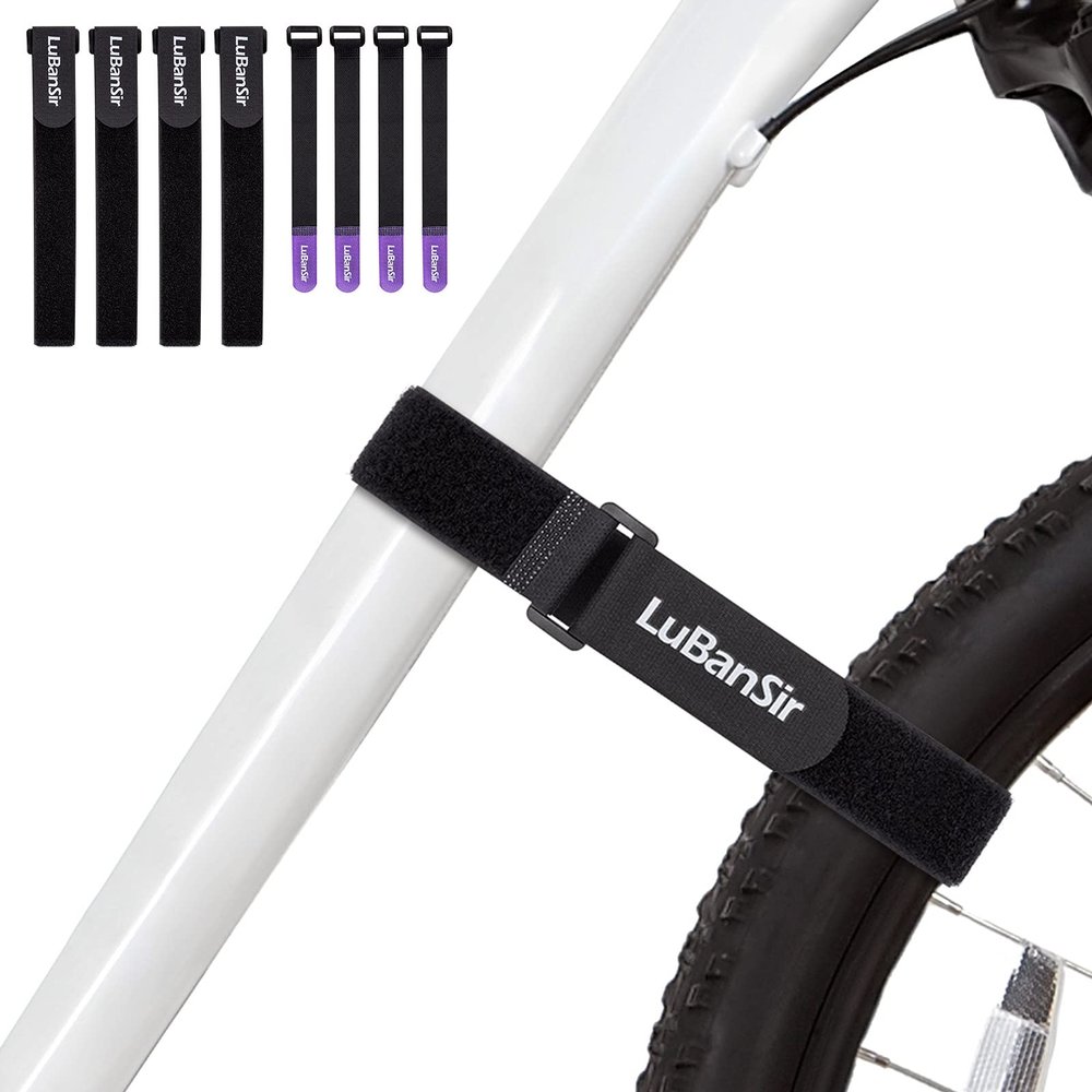 LuBanSir Bike Rack Straps, 8 Pack (8" & 26") Adjustable Bike Stabilizer Straps to Keep Bike Wheel from Spinning