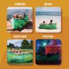 Chillbo Shwaggins Inflatable Couch  No-Pump Setup, Ripstop Polyester, Stability Pegs, Fun Prints, Portable Air Lounger for Beach, Camping, Festivals, and Tailgating - Green Leaf view 3