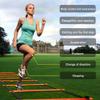 Speed Training Hurdles Set - Agility Footwork Training and Speed Hurdles Ladder, 4 Adjustable Training Hurdle, 20ft Agility Ladder Set with 12 Rungs, 1 Running Parachute and Footwork Drills Equipment view 4