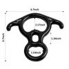 YXGOOD 50KN Rescue Figure, 8 Descender Large Bent-Ear Belaying and Rappelling Gear Belay Device Climbing for Rock Climbing Peak Rescue Aluminum Magnesium Alloy (Black) view 2