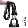 BIGLUFU Motorcycle Lock Chain Locks Heavy Duty, 150 cm/5 ft Long, Cut Proof 15mm Thick Square Chains with 4Keys 16 mm U Lock, Ideal for Motorcycles, Motorbike, Bike, Gates, Bicycle, Scooter. view 1