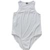Hansber Men's One-Piece High Cut Gym Leotard Tank Top Wrestling Singlet Running Swimwear Bosysuit White Medium view 1