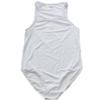 Hansber Men's One-Piece High Cut Gym Leotard Tank Top Wrestling Singlet Running Swimwear Bosysuit White Medium view 2