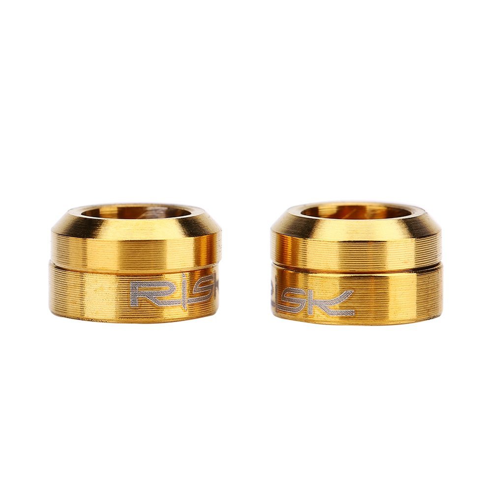 Brake Caliper Fixed Bolts TC4 Alloy Bolts Gasket Spacer for Mountain Disc Brake 4Pcs/Lot(Gold), Bicycles and Spare Parts