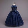 Flower Girls Dresses for Wedding, Girls Dresses for Special Occasions,Bridesmaid Dress Floor Length A Line Formal Pageant Long Prom Evening Gown for Kids Dark Blue 6-7 Years view 3
