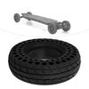Demeras Four Wheel Scooter Cellular Wheel Tire, 6inch Solid TPE Wheel Tire Solid Tyre Electric Scooter Accessory for Front or Rear Replacement Honeycomb Tires (Black) view 2