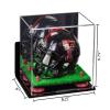 Better Display Cases Acrylic Mini - Miniature Football Helmet (not Full Size) Display Case with Mirror, Pink Risers, Turf Base and Wall Mount (V45) view 2