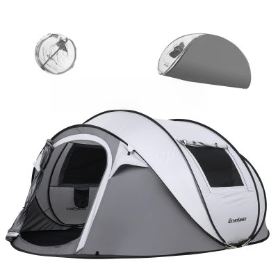 EchoSmile Instant Pop Up Camping Tent, 2/4/6 Person, Easy Setup Tent, Water Resistant Dome, Portable with Carry Bag