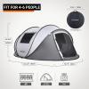 EchoSmile Instant Pop Up Camping Tent, 2/4/6 Person, Easy Setup Tent, Water Resistant Dome, Portable with Carry Bag view 2
