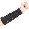 KRATARC Archery Arm Guard Adjustable 3-Strap Accessory Lightweight Hunting Target Practive Adult Unisex (Black, Length 8'')