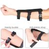 KRATARC Archery Arm Guard Adjustable 3-Strap Accessory Lightweight Hunting Target Practive Adult Unisex (Black, Length 8'') view 2