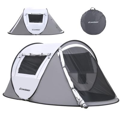EchoSmile Instant Pop Up Camping Tent, 2/4/6 Person, Easy Setup Tent, Water Resistant Dome, Portable with Carry Bag