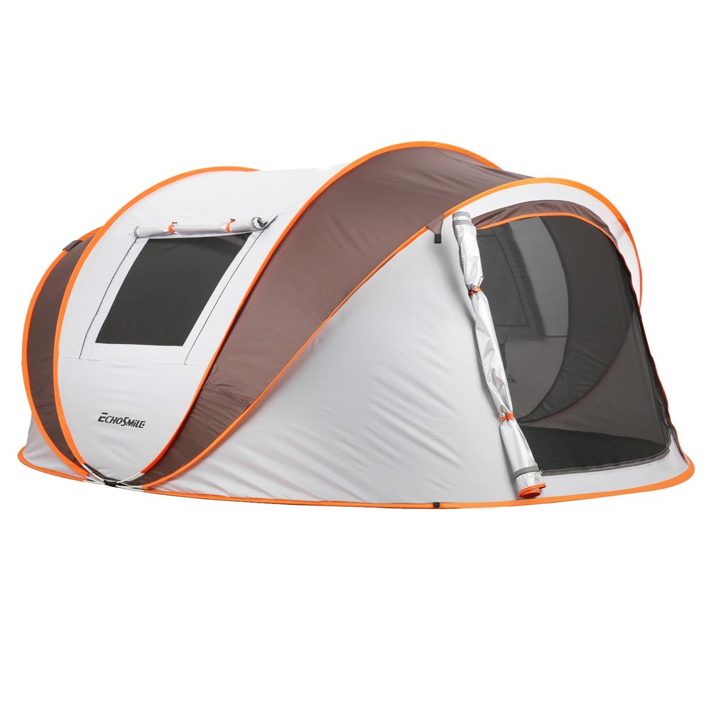 EchoSmile Instant Pop Up Camping Tent, 2/4/6 Person, Easy Setup Tent, Water Resistant Dome, Portable with Carry Bag