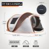 EchoSmile Instant Pop Up Camping Tent, 2/4/6 Person, Easy Setup Tent, Water Resistant Dome, Portable with Carry Bag view 2