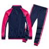 watersouprty Men's Casual Tracksuit 2 Pieces Long Sleeve Running Jogging Running Athletic Sports Set (Navy blue (female),L) view 2