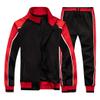 watersouprty Men's Casual Tracksuit 2 Pieces Long Sleeve Running Jogging Running Athletic Sports Set (Black,M) view 1