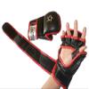 Hybrid Pro MMA Striking Sparring Grappling Kick Boxing Gel Injected Gloves - Hybrid MMA Grappling Gloves PU (Red/Black, Medium) view 2