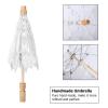 Lace Umbrella Parasol Vintage Wood Embroidery Parasol Wedding Bride Photography Umbrella (2-2) view 2