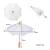 Lace Umbrella Parasol Vintage Wood Embroidery Parasol Wedding Bride Photography Umbrella (2-2) view 3