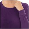 Fruit of The Loom Women's Micro Waffle Thermal Crew Top, Violet, 3X Plus view 2