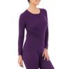 Fruit of The Loom Women's Micro Waffle Thermal Crew Top, Violet, 3X Plus view 4
