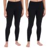 Fruit of the Loom Women's Micro Waffle Thermal Bottom, 2X, Black/Black view 1