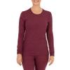 Fruit of the Loom womens Micro Waffle Premium Thermal Underwear Tee Shirt Pajama Top, Merlot Heather, Small US view 1