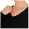 Fruit of The Loom Women's Micro Waffle Thermal V-Neck, Black, 2X view 3