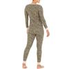Fruit of The Loom Women's Micro Waffle Thermal Set, Animal Print, 2X Plus view 2