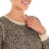 Fruit of The Loom Women's Micro Waffle Thermal Set, Animal Print, 2X Plus view 3