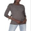 Fruit of The Loom Women's Micro Waffle Thermal Crew Top, Smoke Heather, Large view 4