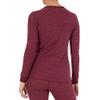 Fruit of the Loom Women's Micro Waffle Premium Thermal Underwear Tee Shirt, Merlot Heather, X-Small view 2