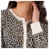 Fruit of The Loom Women's Micro Waffle Thermal Union Suit, Animal Print, 1X Plus view 3