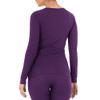 Fruit of The Loom Women's Micro Waffle Thermal Crew Top, Violet, 1X Plus view 2