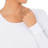 Fruit of The Loom Women's Micro Waffle Thermal Set, White, 1X Plus view 3