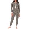 Fruit of The Loom Women's Micro Waffle Thermal Union Suit, Animal Print, 3X Plus view 1