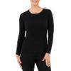 Fruit of The Loom Women's Micro Waffle Thermal Crew Top, Black, X-Large view 1