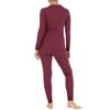 Fruit of The Loom Women's Micro Waffle Thermal Set, Merlot Heather, Small view 2