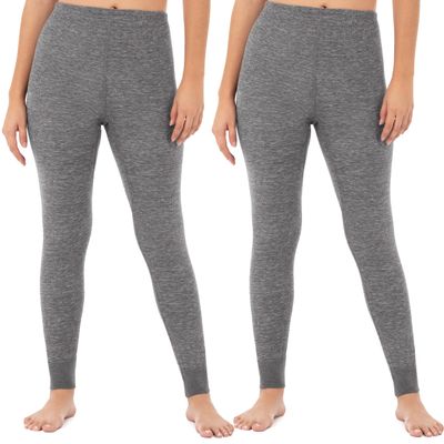 Fruit of the Loom Women's Micro Waffle Thermal Bottom, X-Large, Smoke Heather/Smoke Heather