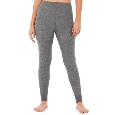 Fruit of the Loom Women's Micro Waffle Thermal Bottom, 3X, Smoke Heather