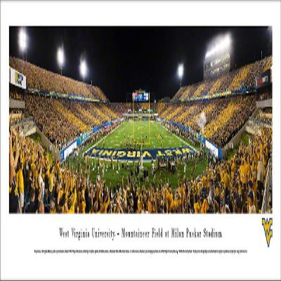 Blakeway Worldwide Panoramas, Inc. West Virginia Football, End Zone - 40x13.5-inch Panoramic Poster