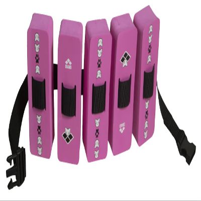 Arena Friends Kids Swim Flotation Belt for Ages 3 to 6 Years Adjustable with Click-Fastener 39 to 66 Pounds, Fuchsia