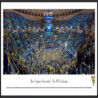 West Virginia Basketball - 40.25x13.75-inch Panoramic Framed Picture