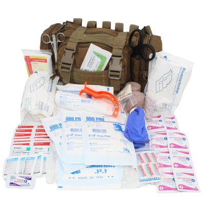 Luminary OFAK Operator-Fast-Access-Kit Stocked First Aid Kit Grab & Go Bag for Home Range Vehicle Tactical Vest or Duty Belt (Coyote Tan)