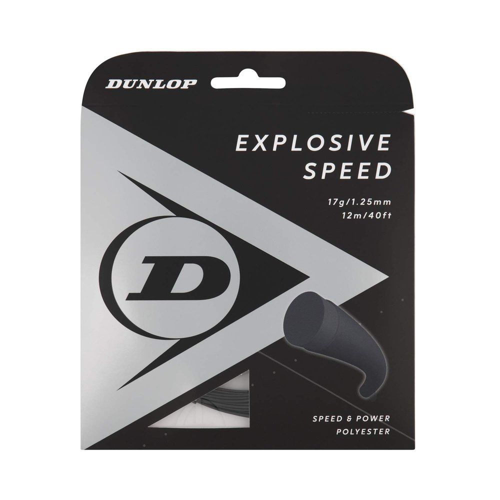 Dunlop Sports Explosive Speed Tennis String, Black, 17g, 1 Set